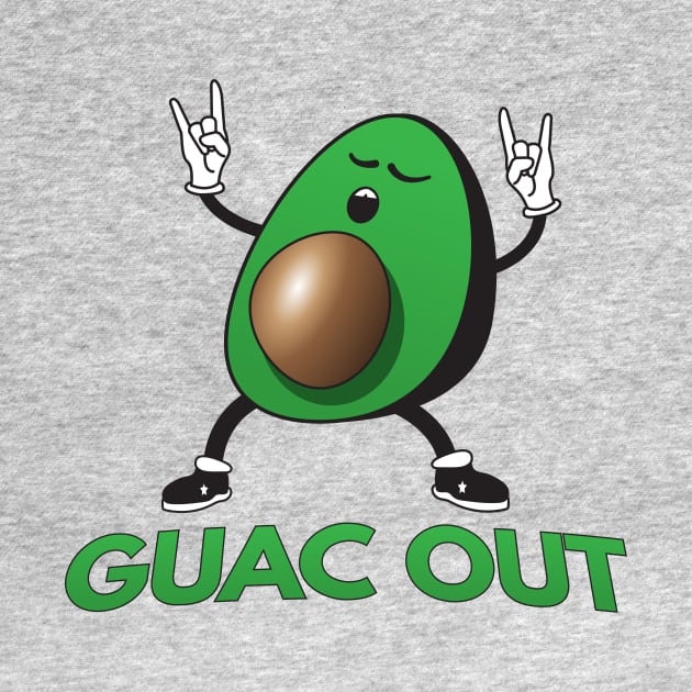 Guac Out - Avocado Pun by Nonstop Shirts